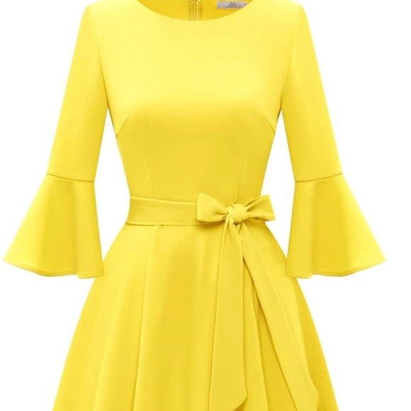 Women's Elegant Bell Sleeve
Cocktail Party Dresses XL - Picture 2 of 8